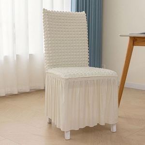 Wedding Full Lace Skirt Hotel Banquet Elastic Dining Chair <b>Cover</b> - Product Image 4