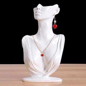 Support de présentation de bijoux en gros personnalisé, buste de <span class=keywords><strong>mannequin</strong></span>, support pour pendentifs, boucles d'oreilles, présentoir pour bijouterie - Product Image 6