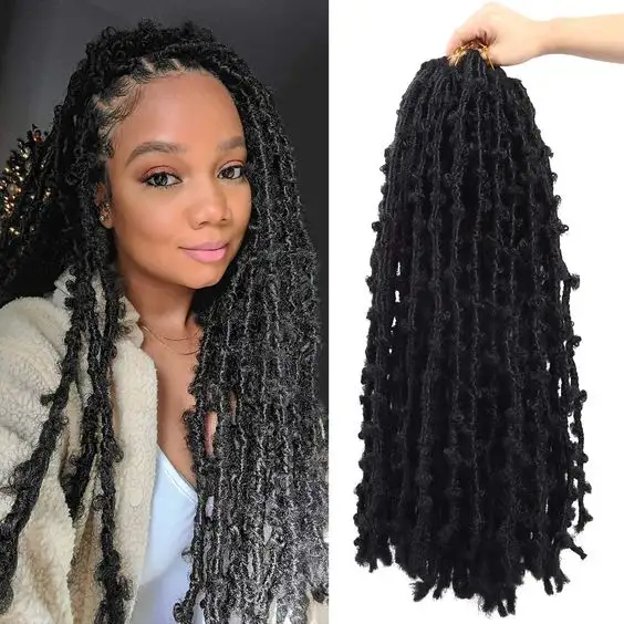 Wholesale Faux Locs Long Butterfly Locs Crochet Braids Hair Pre-looped Synthetic Crochet Soft Locs Hair Extension
