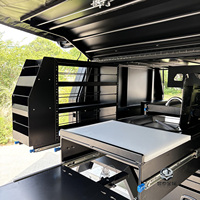 Boîte de rangement pour outils de camionnette 4x4 Hilux Ranger sur mesure, revêtement poudré, étanche, avec auvent et plateau, tente de toit et cuisine