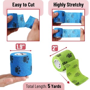 Mudah robek merekat sendiri bungkus hewan peliharaan, pita olahraga dengan pola cakar untuk perlindungan olahraga - Product Image 4