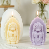Moule à bougie en silicone Vierge Marie, pour la fabrication de bougies Madone priante, savon parfumé DIY, moulage de résine et de plâtre, décoration d'intérieur, cadeau fait main