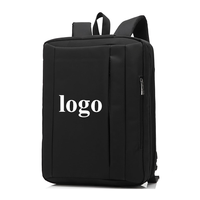 Sac à dos pour ordinateur portable de 17 pouces en nylon tendance de grande capacité pour hommes avec logo personnalisé, sac à dos multifonctionnel pour les déplacements professionnels