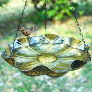 Bebedero para Pájaros Colgante para Exteriores, Ecológico, de Metal Dorado, Decoración para Jardín y Patio, para Observación de Aves - Product Image 2