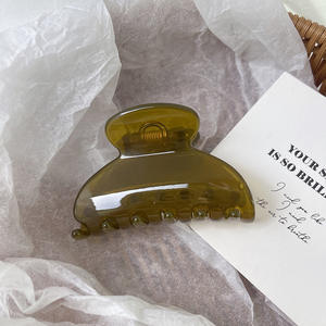 韩式女性牢不可破发饰小优雅鲨鱼夹夹7厘米电脑发夹半月形多功能新款发爪 - Product Image 4