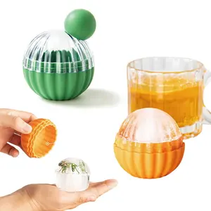 Tùy Chỉnh Làm Mát Cocktail Sphere Whiskey Lớn Pha Lê Rõ Ràng Ice Cube Con Lăn Massage Bóng Khuôn Xách Tay Ice Ball Maker