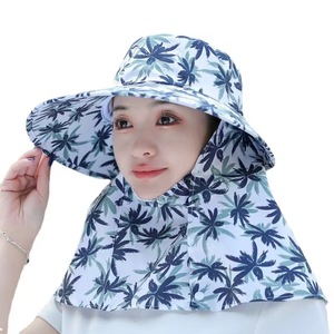 <b>Leaf</b> Tea Picking Hat Bucket Hat Sun Protection Face Cover Outdoor Summer Hat Breathable Cotton Women's Hat - Product Image 2