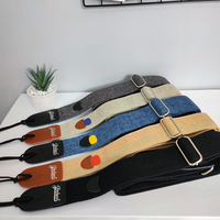 Accessoires de guitare réglables avec logo personnalisé sangles de guitare personnalisées extrémités en cuir pour sangle de guitare folk acoustique électrique