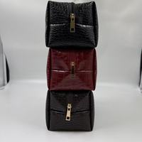 Sac de toilette imperméable en PU à motif crocodile pour femmes, pochette de rangement pour cosmétiques, sac de voyage pour maquillage