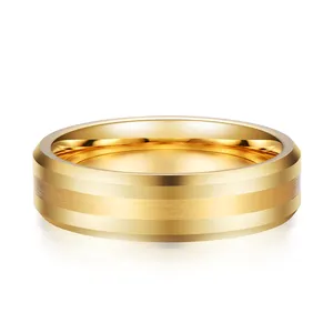 Groothandel Nieuwste Ringontwerpen 6Mm 8Mm Bruidspaar Ring Goud Wolfraam Ring Voor Man