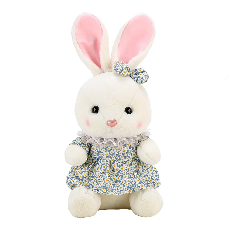 Customized Bunny Rabbit Stuffed Animal New Pastoral Style Small Fresh Rabbit Cartoon Comforting Rabbit