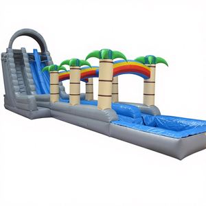 Spring Empire Outdoor <b>Inflatable</b> <b>Water</b> <b>Slide</b> With Pvc Coated Cloth Commercial Use 1000Kg Capacity 20-Person 18M 4M X 8M - Product Image 1