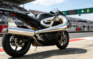 Nuevo Silenciador de <span class=keywords><strong>Escape</strong></span> Cromado Brillante con Cámara de Expansión para Piaggio Moped Ciao/Bravo 50, Modificación/Actualización para Motocicleta/Scooter - Product Image 3