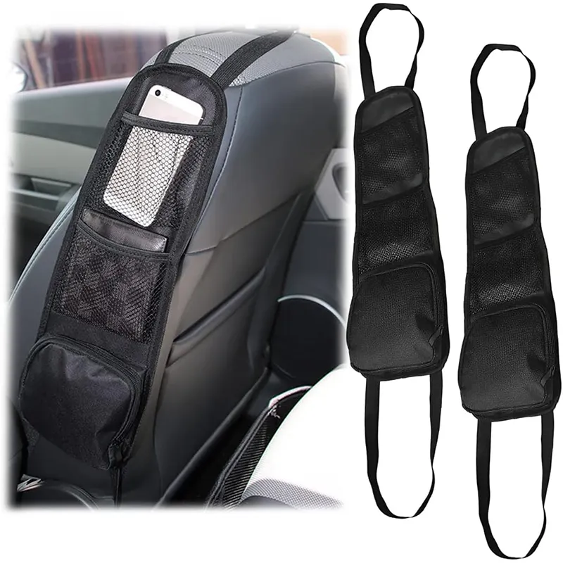 Multi Mesh Pocket Hold portafoglio per cellulare occhiali per auto SUV Trucks Hanging Side Car Seat Storage Bag