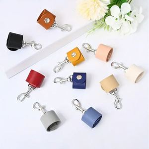 PU Leather <b>Key</b> Fob Kit Multi-color Keychain <b>Rings</b> for DIY Craft Rectangular Roll Car Keychain - Product Image 1