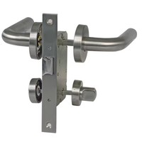 Serrure de porte coupe-feu encastrée en acier inoxydable SUS304, entreaxe 72 mm, entraxe de 50 mm, normes DIN18251/DIN18250/EN12209, pour l'Europe et l'Espagne
