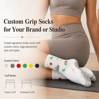 Conception et maquette GRATUITES Chaussettes de yoga personnalisées antidérapantes pour femmes Chaussettes de Pilates personnalisées Chaussettes de fitness personnalisées avec grip