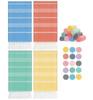 Hot Sale Lenna 100% Cotton Turkish Extra Large Beach Towel-Eco-Friendly All-Season Quick-Drying Multi-Color Pattern for Travel