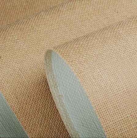 MYWIND New Design Free Sample Beige Khaki Grasscloth Wallcovering Furniture Jute Wallpaper Living Room Wallpaper