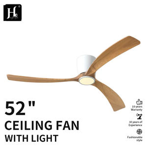 Ventilador de Techo LED de Metal DC de 42 y 52 Pulgadas con Tres Aspas, Control Remoto y Tecnología Inteligente Silenciosa - Product Image 4