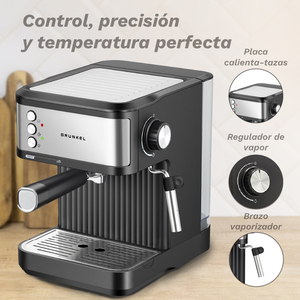 Cafetera Espresso Grunkel 20 Bares 850W Negra con Vaporizador para Uso Doméstico - Product Image 5