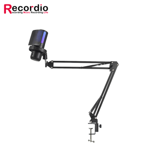 Set de Micrófono USB GAM-ZX798 para <span class=keywords><strong>PC</strong></span>, Micrófono de Condensador con Control de Ganancia, Luz Ambiental Colorida, Rejilla Antisalpicaduras y Brazo, Micrófono RGB USB para Juegos - Product Image 1