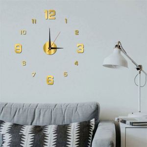 3D LUMINOVA Digital Minimalist Floor <b>Clock</b> Frameless Acrylic <b>Silent</b> Living Room Bedroom Office <b>Wall</b> Decor Quartz - Product Image 6