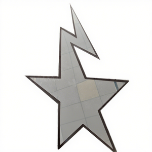 Miroir mural décoratif en acrylique argenté de style moderne, personnalisé, pour la maison, l'hôtel, écologique, dessin animé, art, style moderne, Chrome Hearts - Product Image 5