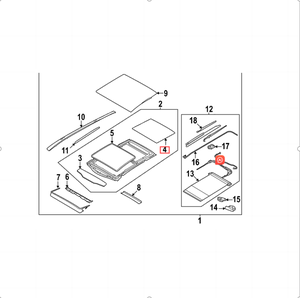 Toit ouvrant arrière pour <span class=keywords><strong>KIA</strong></span> <span class=keywords><strong>SPORTAGE</strong></span> SUV 2022 <span class=keywords><strong>NQ5</strong></span> 81640P1000 - Product Image 1