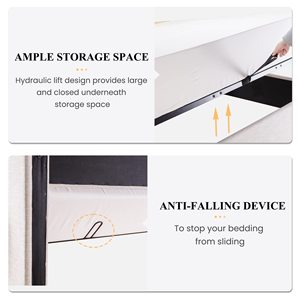 <span class=keywords><strong>Ama</strong></span> zon Marco de cama king size de tela de terciopelo tapizado personalizado con cabecero alto - Product Image 5