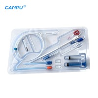 Kit de cathéter d'hémodialyse jetable stérile en plastique médical CANPU HD-KIT01 pour la purification du sang et l'accès vasculaire