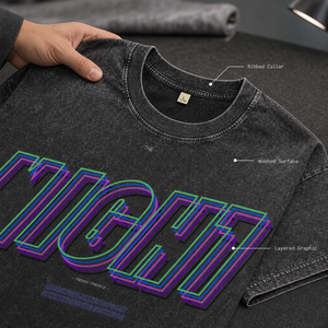 <b>Vintage</b> Wash Oversized Mens Graphic <b>Tee</b> Neon Letter Print Short Sleeve Streetwear T Shirt Y2K Premium Urban Wholesale Supplier - Product Image 4
