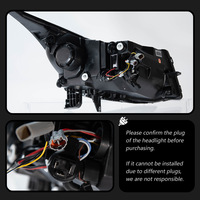 Derniers modèles de phares avant améliorés, phares LED, feux de jour DRL pour Chevrolet Cruze 2009-2016, faisceau de route, lentille de projecteur Angel Eye