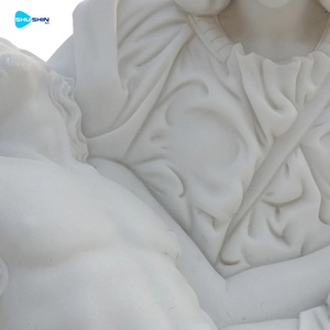 Scultura in marmo della Pietà di Michelangelo, statua religiosa <span class=keywords><strong>per</strong></span> chiesa e cappella, scultura in marmo a grandezza naturale della Sacra Famiglia. - Product Image 4