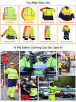 Chaleco de Seguridad Reflectante de Alta Visibilidad Amarillo Fluorescente Naranja, 100% Poliéster, Chaleco de Seguridad, Ropa de Trabajo