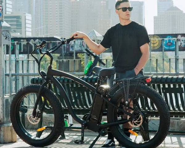 Винтажный поездочный Электрический велосипед в стиле ретро с толстыми шинами, 26 дюймов, со скидкой