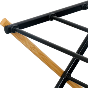 Supports de rangement pliables à 3 couches Organisateur de séchoir à linge Séchoir à linge intérieur en <span class=keywords><strong>bambou</strong></span> - Product Image 6