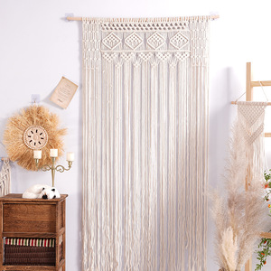 Décoration d'intérieur salon tenture <span class=keywords><strong>murale</strong></span> grande taille <span class=keywords><strong>tapisserie</strong></span> en macramé <span class=keywords><strong>pour</strong></span> rideau - Product Image 3