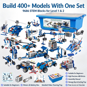 Bloques de Construcción de Robots Programables, Juego Educativo Eléctrico 9686 de Plástico ABS, Juguete de Ensamblaje de Engranajes Variables de 40 Piezas para Niños Mayores de 14 Años - Product Image 6