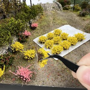 Modello di scena fiore a grappolo di erba Micromodel paesaggio di simulazione del tavolo di sabbia modifica del pavimento fai da te fatto a mano in plastica - Product Image 1