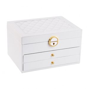 Hot Sale Rectangle Three-Layer Velvet Snap Closure <b>Drawer</b> Display Box Simple Style Fashion Jewelry Storage for Necklaces - Product Image 5