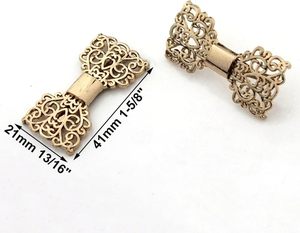 Un par de hebillas metálicas huecas con forma de lazo para zapatos, bolsos, prendas de vestir y accesorios de ferretería. - Product Image 2