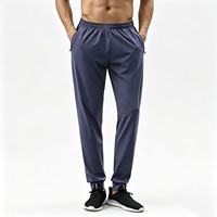 Pantalon de jogging slim pour homme de haute qualité, séchage rapide, évacuation de l'humidité, avec poche arrière zippée sécurisée