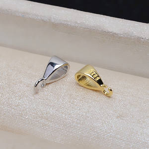 Boucle en argent S925 en forme de grain de melon, ouverture de 3 mm, article semi-fini, accessoire de bijouterie DIY, support vide 3924 - Product Image 1