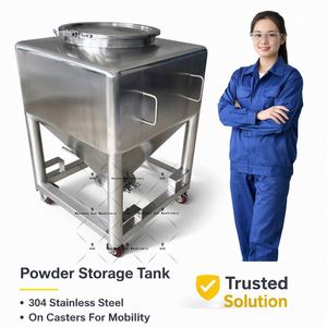 Conteneur IBC en acier inoxydable personnalisé 370L 500L 1000L SS304 SS316L pour le stockage et le transport de poudre - Product Image 6