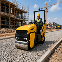 Rouleau compacteur vibrant STORIKE SDBM BM1000 1 tonne, diesel, haute puissance, autoporté, système entièrement hydraulique, double tambour