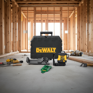 Nivel Láser DeWalt 18V Inalámbrico Autonivelante con Haz Verde, Soporte y Estuche - Product Image 1