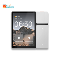 Glomarket Interrupteur mural intelligent Tuya 3,5 pouces 3 voies avec passerelle BLE intégrée, écran LCD et panneau de contrôle tactile pour automatisation domestique