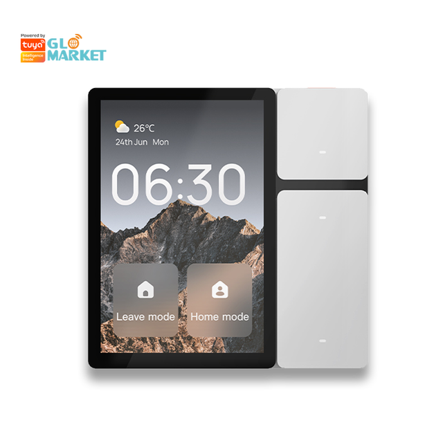 Glomarket 3.5 Inch Tuya Smart Home Device 3 Gang Wall Switch Built-in Ble Gateway Automation Lcd Screen Touch Control Panel