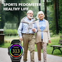 Montre connectée Android 4G VFA56S pour personnes âgées, avec podomètre, surveillance de la santé, tension artérielle, fréquence cardiaque, oxygène sanguin, carte SIM et appel SOS.